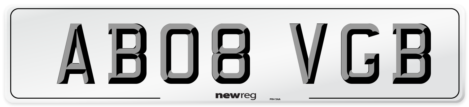 AB08 VGB Number Plate from New Reg